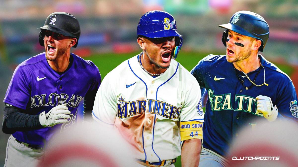 Julio Rodriguez, Jarred Kelenic, and Ryan McMahon, Mariners