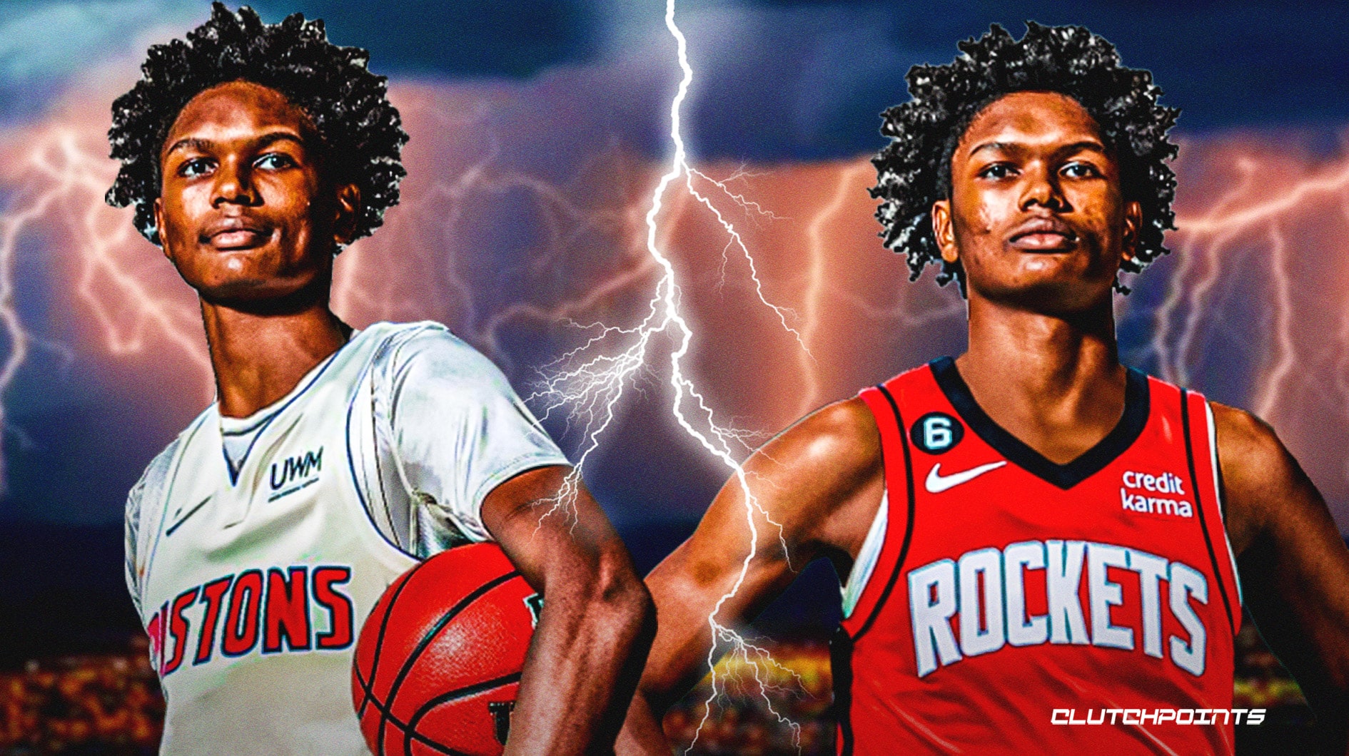 RocketsPistons summer league game features Thompson twins