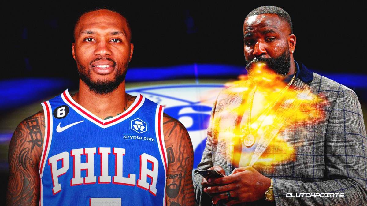 Damian Lillard, Kendrick Perkins, Philadelphia 76ers, Portland Trail Blazers,