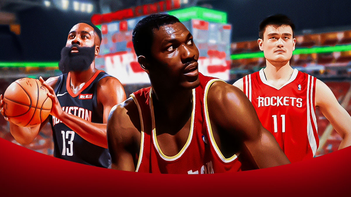 James Harden, Hakeem Olajuwan, and Yao Ming