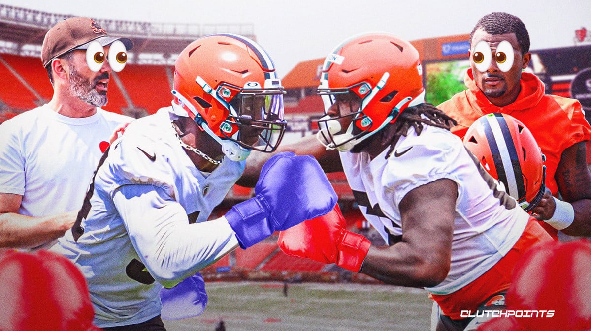 Browns, Browns training camp fight, Browns practice, Kevin Stefanski