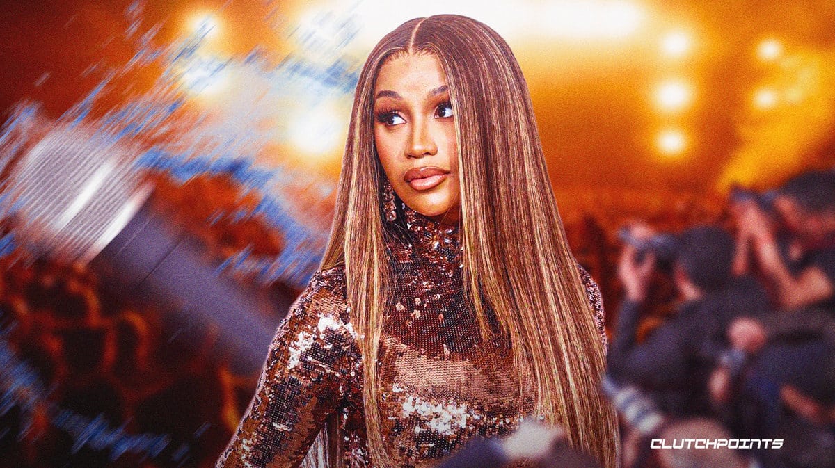 Cardi B, microphone, drink