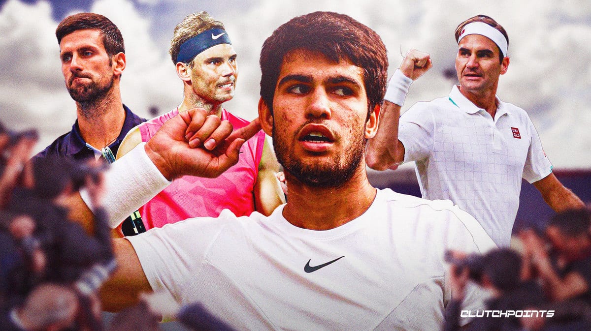 Carlos Alcaraz, Novak Djokovic, Rafael Nadal, Roger Federer