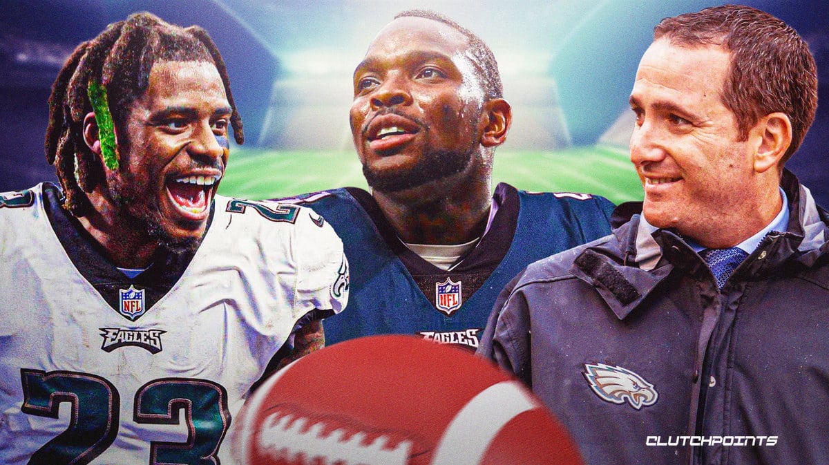Howie Roseman, CJ Gardner-Johnson, Nick Sirriani, Eagles