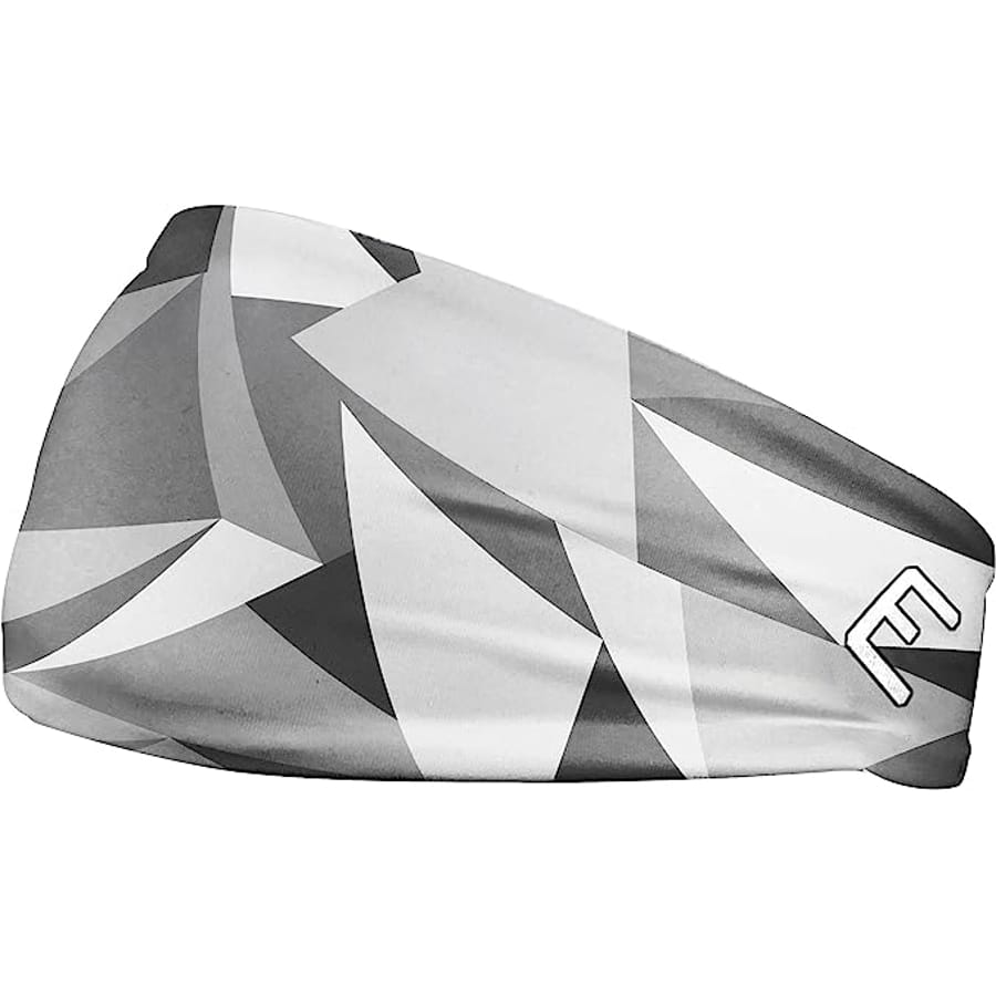 Elite Athletic Gear Headband/Sweatband - White mosaic colored on a white background.