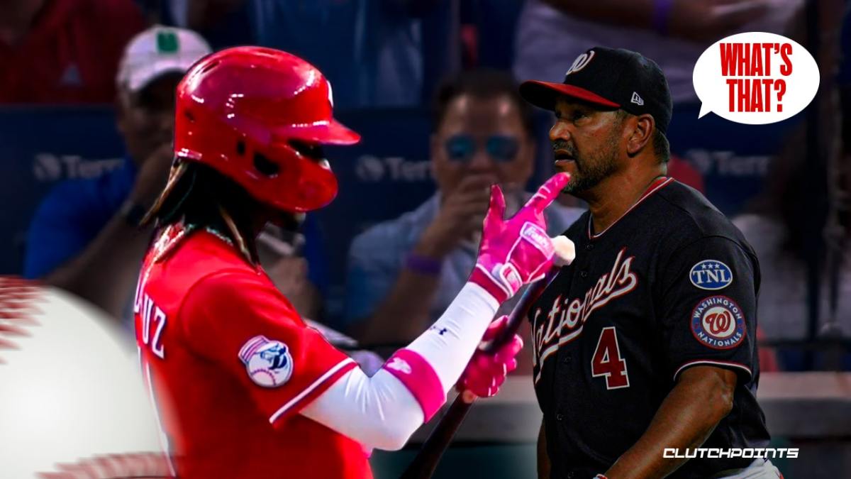 Elly De La Cruz bat knob, Dave Martinez, Reds, Nationals