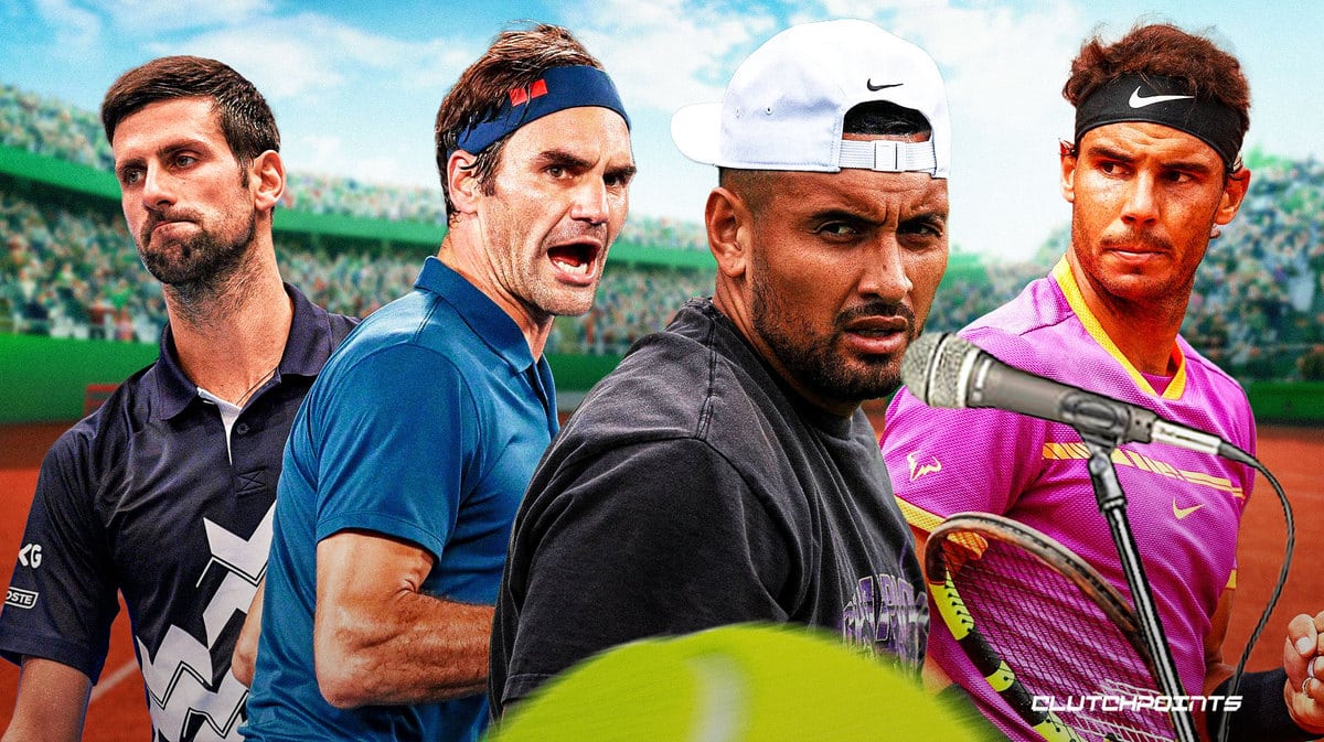 Novak Djokovic, Nick Kyrgios, Rafael Nadal, Roger Federer