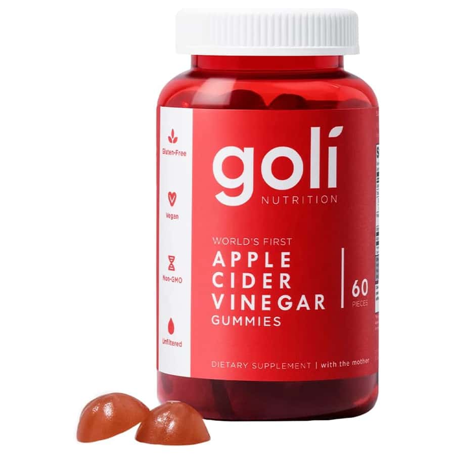 Goli Apple Cider Vinegar gummy vitamins - 60 count image against a white background.