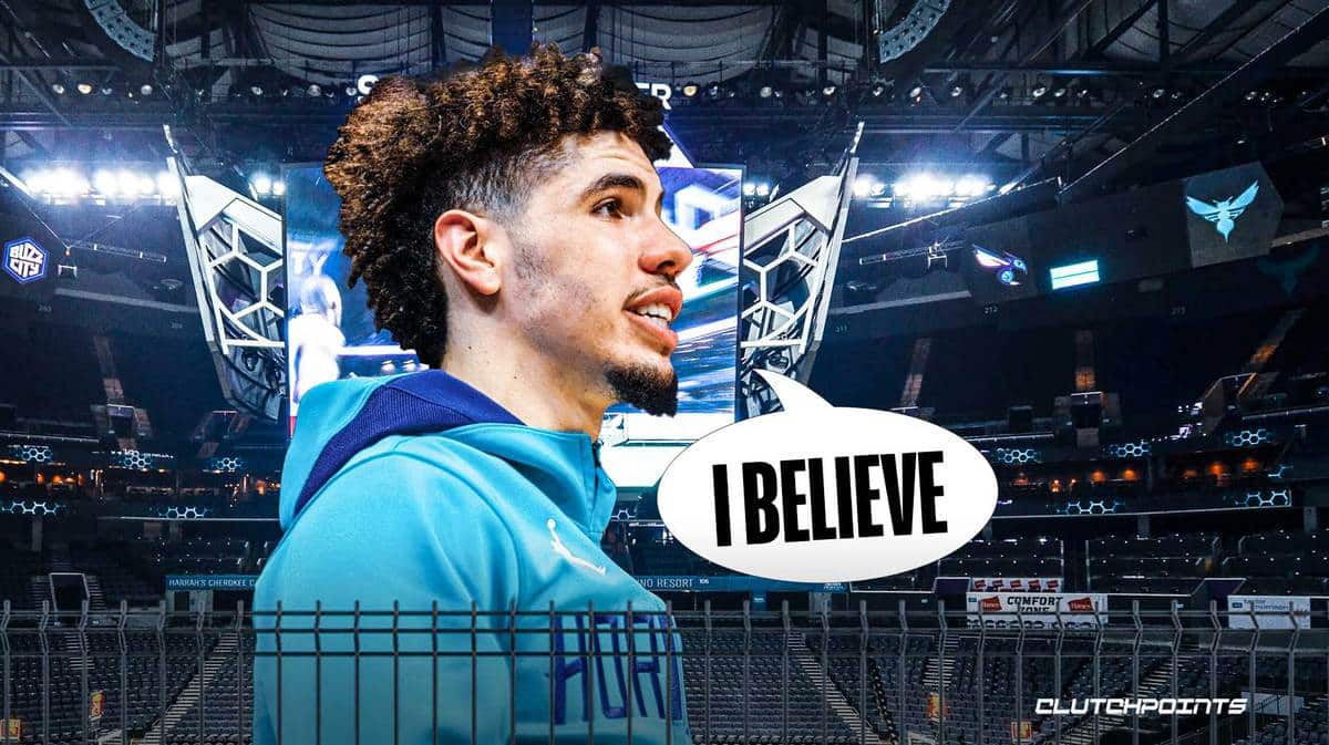 LaMelo Ball of the Charlotte Hornets signed