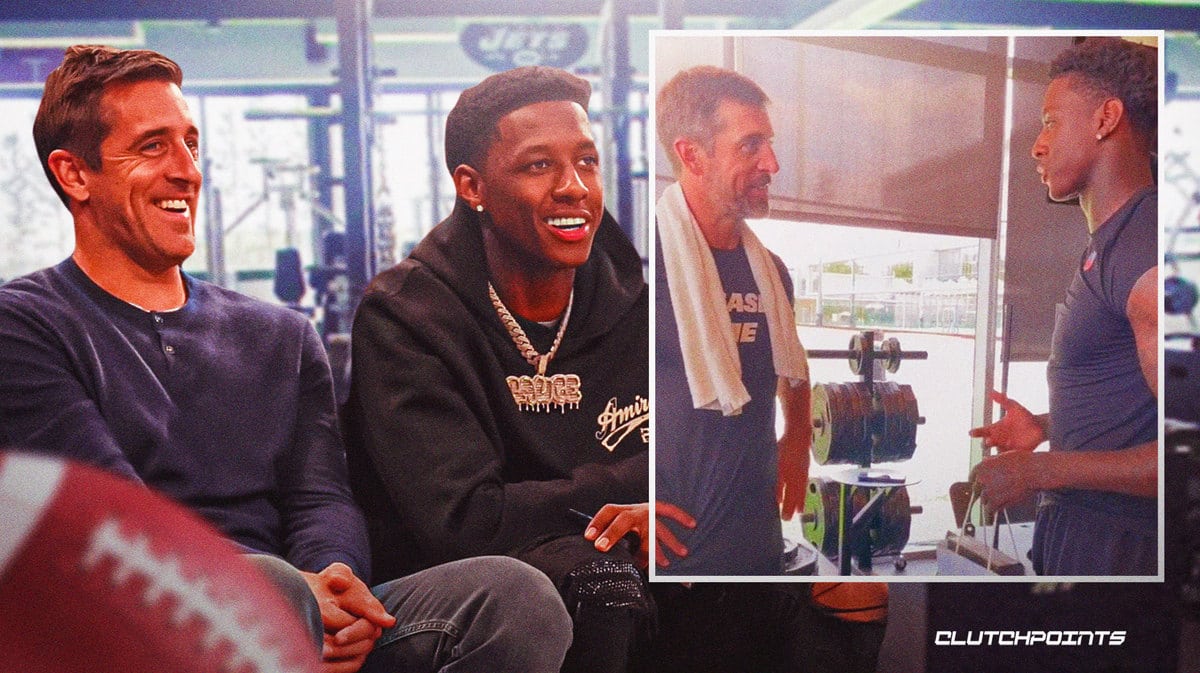 Jets, Aaron Rodgers, Sauce Gardner, Aaron Rodgers Sauce Gardner, Jets training camp