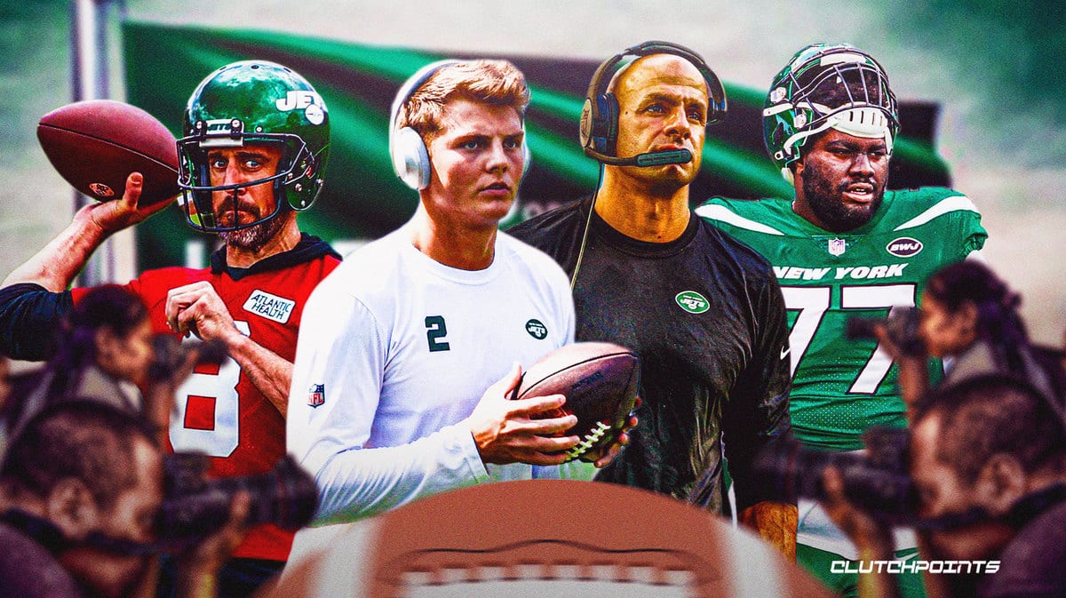 Aaron Rodgers, Zach Wilson, Robert Saleh, Mekhi Becton, Jets