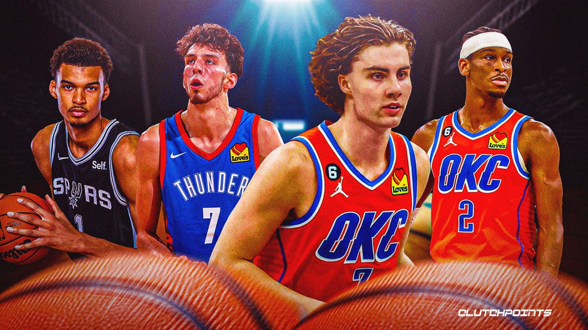 Josh Giddey, Shai Gilgeous-Alexander, Che Holmgren, Victor Wembanyama, Oklahoma City Thunder, San Antonio Spurs