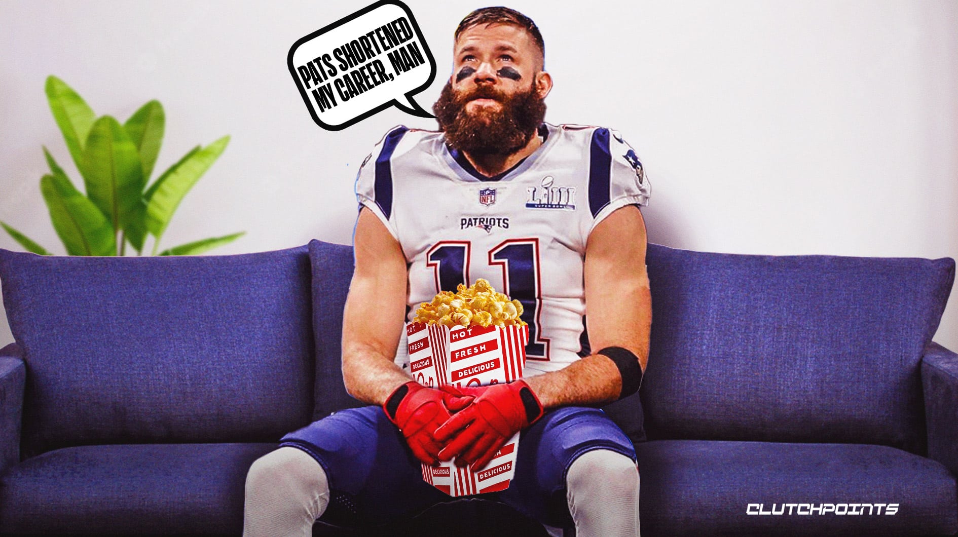 New England Patriots' Julian Edelman worked out with Boston