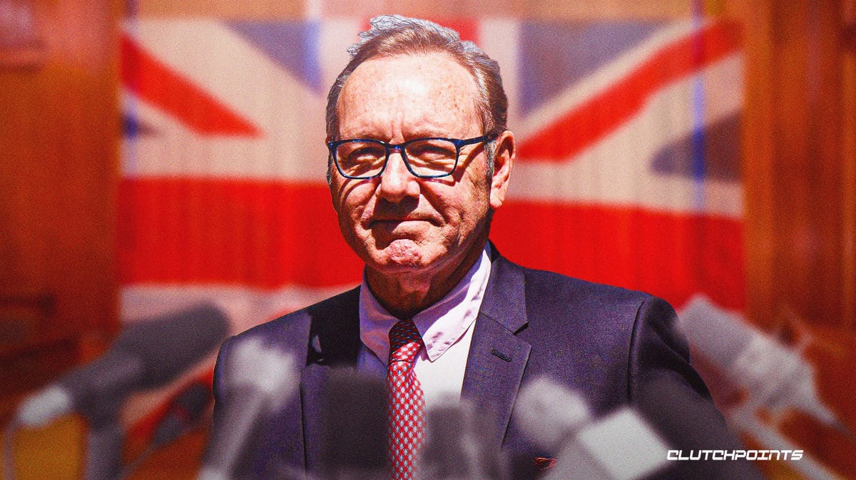 Kevin Spacey, U.K. flag, trial