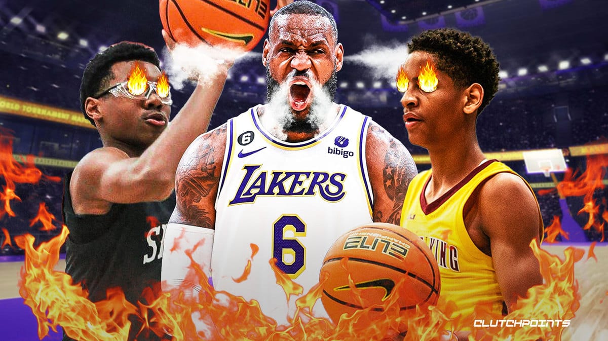 LeBron James, Bryce James, Kiyan Anthony, Los Angeles Lakers