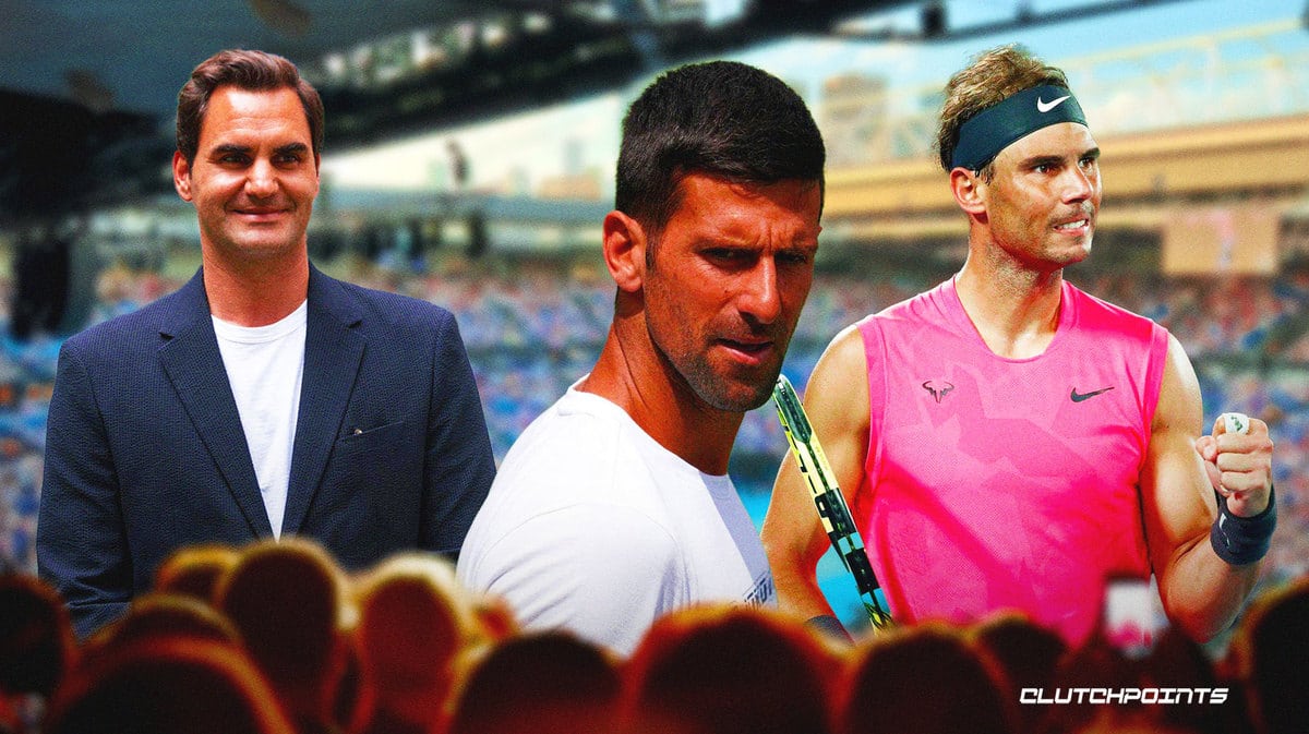 Novak Djokovic, Rafael Nadal, Roger Federer, Juan Monaco