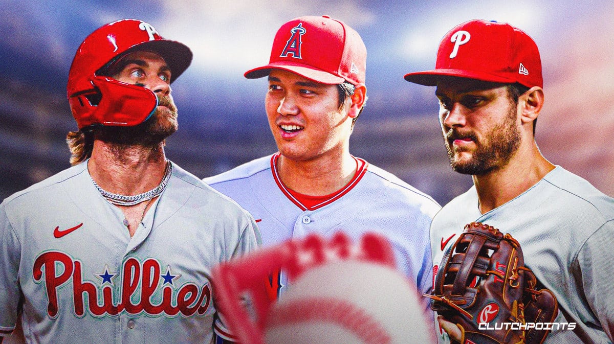 Shohei Ohtani, Bryce Harper, Trea Turner, Philadelphia Phillies, Los Angeles Angels
