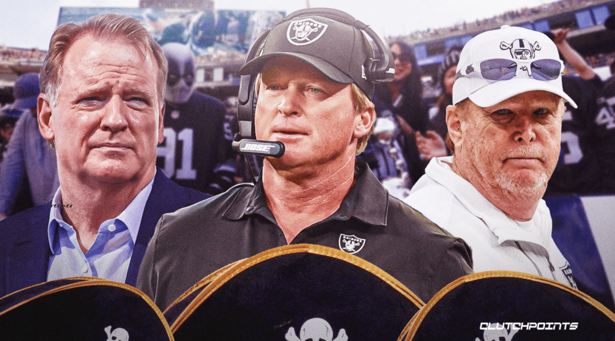 Roger Goodell, Jon Gruden, Mark Davis, Las Vegas Raiders