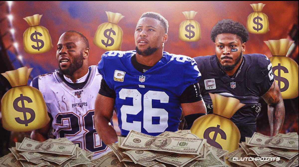 Saquon Barkley, Josh Jacobs, James White, contract dispute