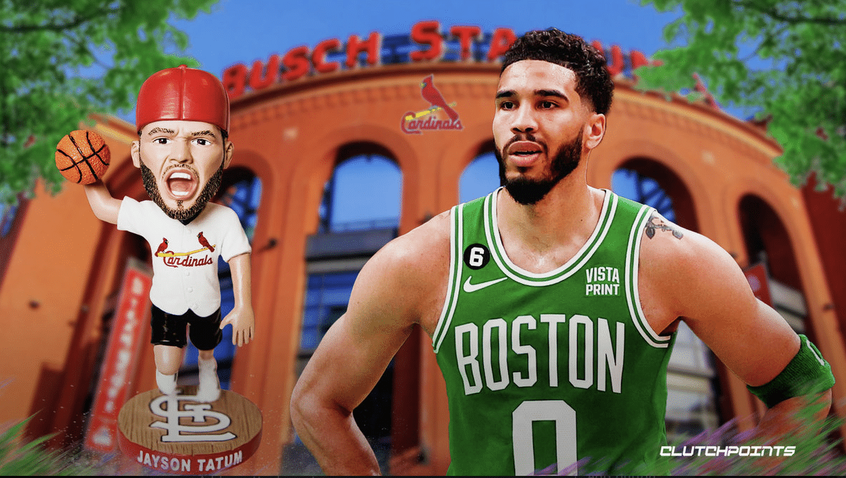 MLB on X: St. Louis native and NBA superstar @jaytatum0 delivers