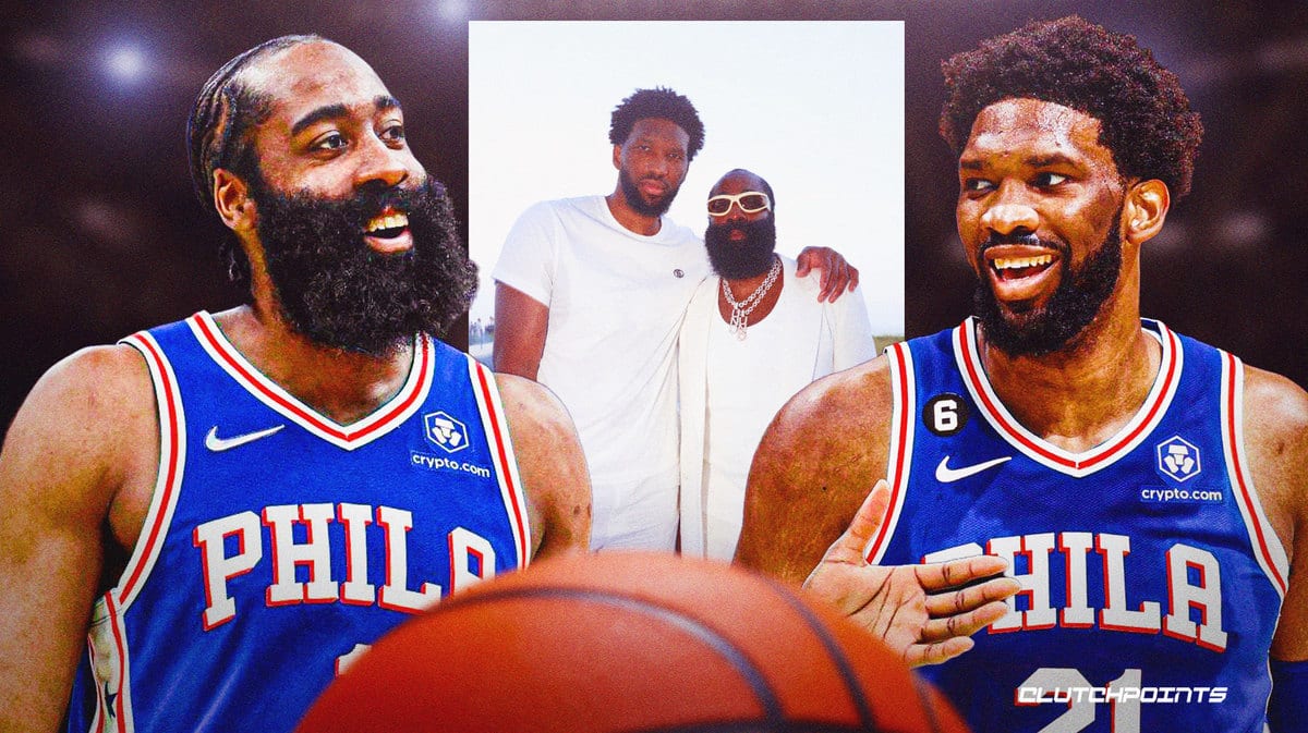 Sixers: James Harden Posts With Joel Embiid, Tobias Harris From White Party