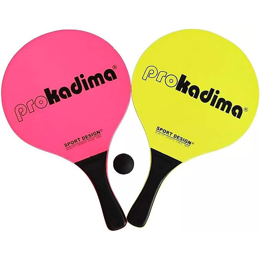 Sport Design Pro Kadima Neon Paddle Set on a white background. 