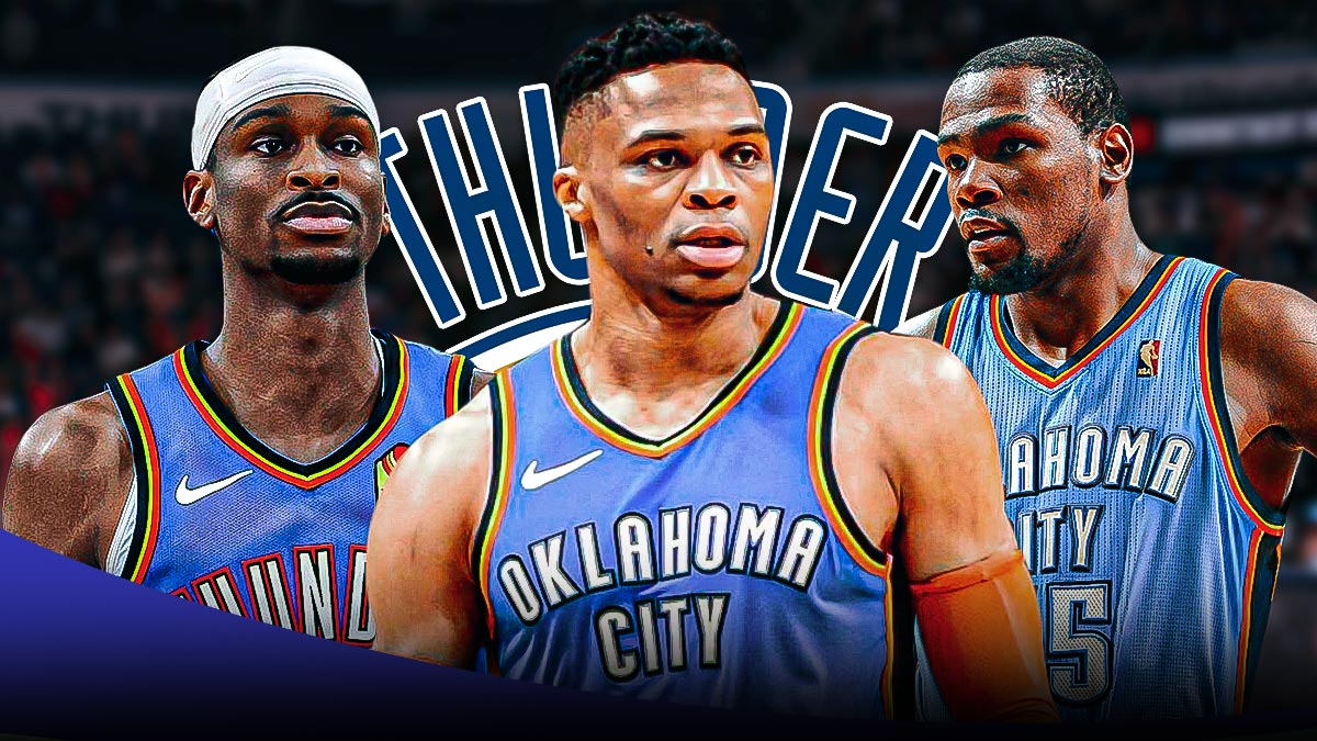 Shai Gilgeous-Alexander, Russell Westbrook, and Kevin Durant