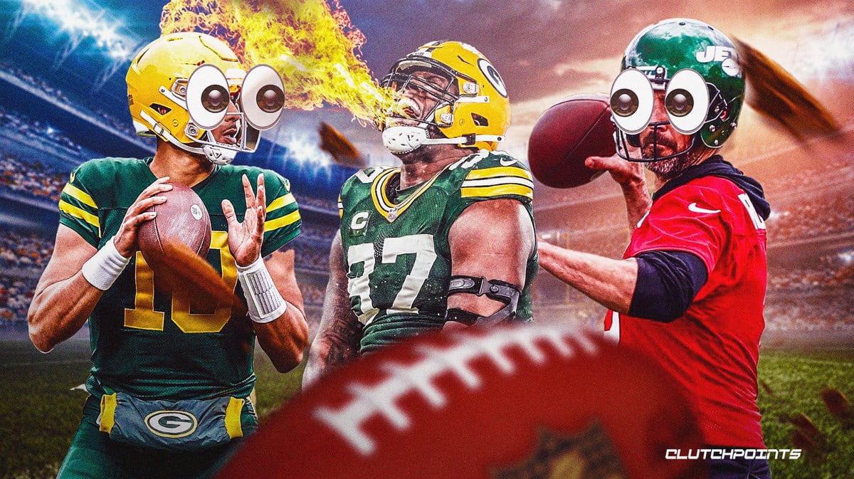 Kenny Clark, Aaron Rodgers, Jordan Love, Packers
