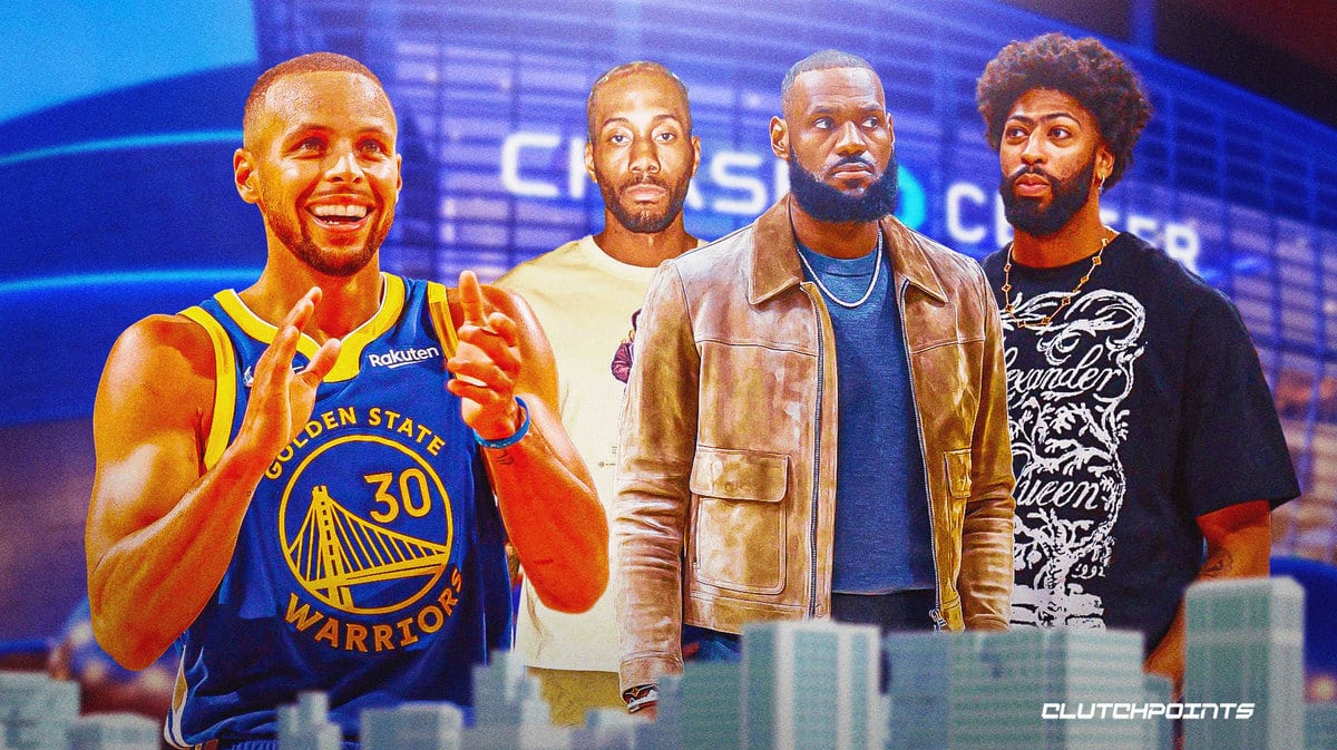 Stephen Curry, Kawhi Leonard, LeBron James, Anthony Davis, Warriors