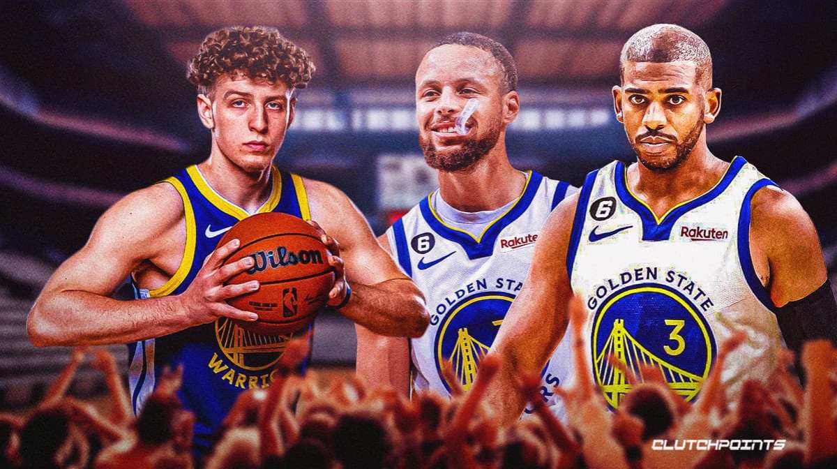 Brandin Podziemski, Stephen Curry, Chris Paul, Warriors