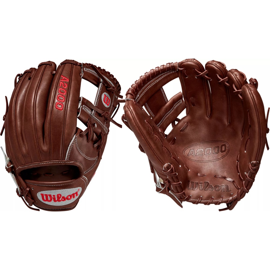 Wilson 11.75'' 1787 A2000 Series Glove - Walnut colored on a white background. 