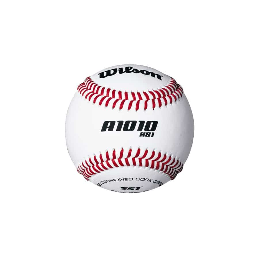 Wilson A1010 Competition Grade NFHS Baseball on a white background.