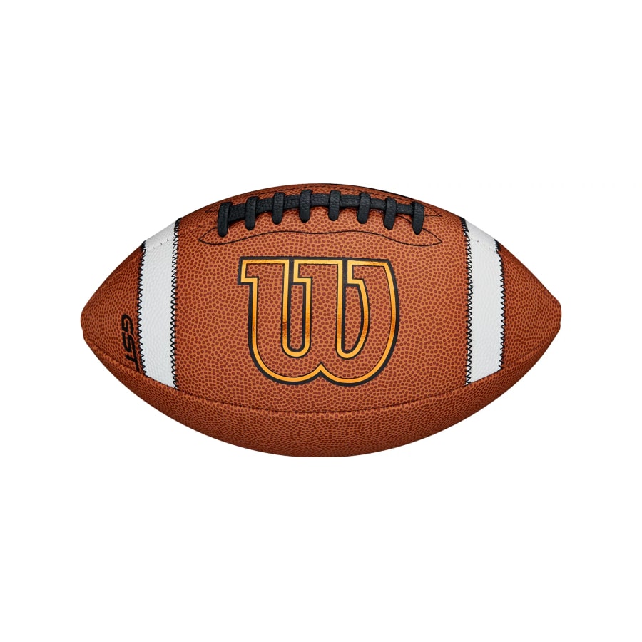 Wilson GST Composite Football on a white background. 