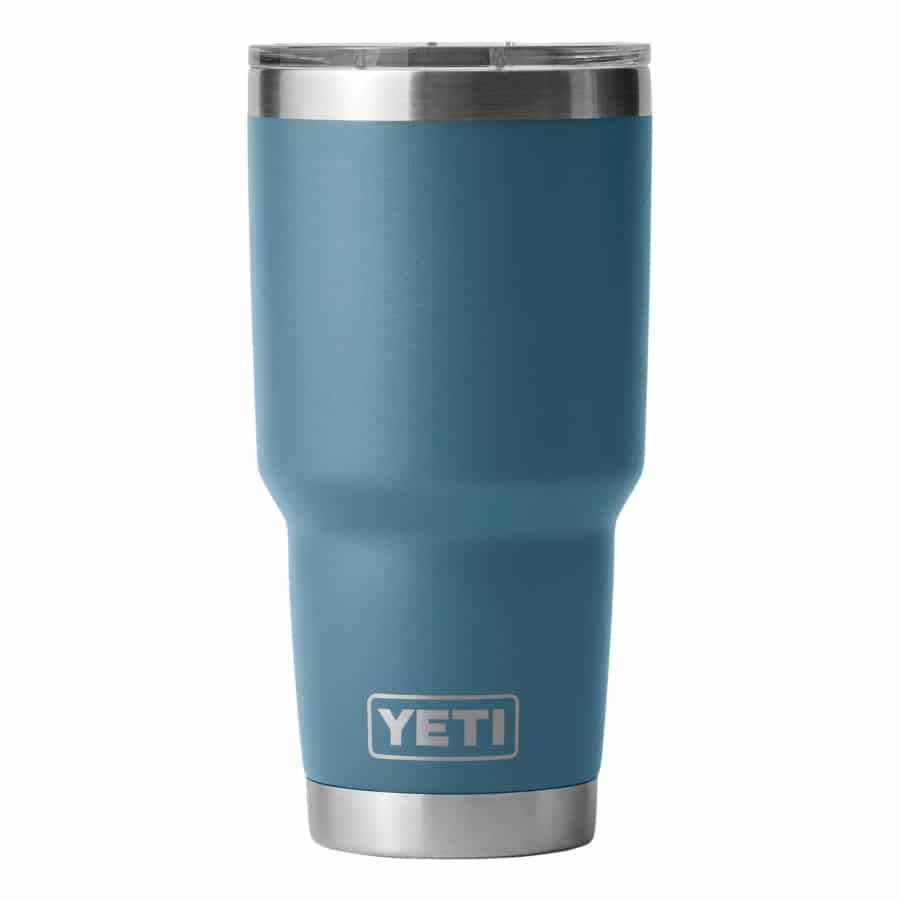 YETI 30 oz. Rambler Tumbler with MagSlider Lid - Nordic Blue colored on a white background.