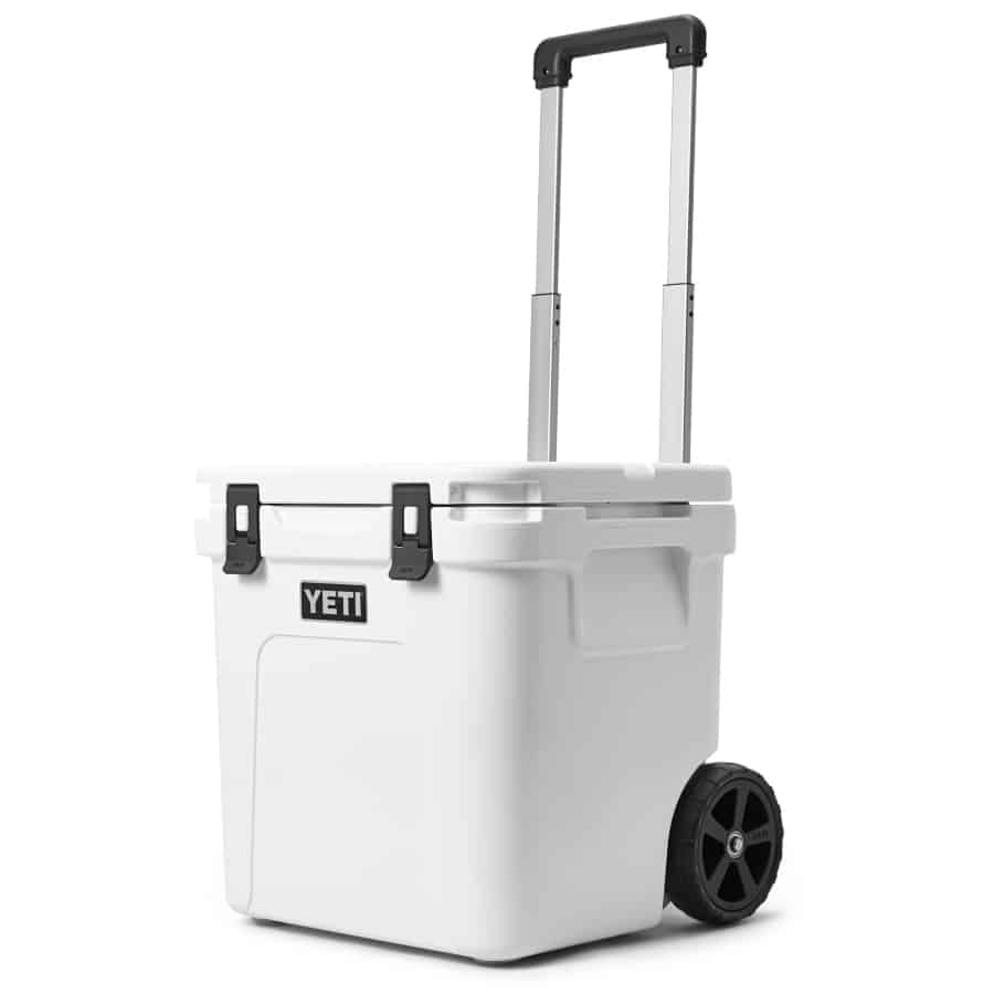 YETI Roadie 48 Wheeled Cooler - White colored on a white background.