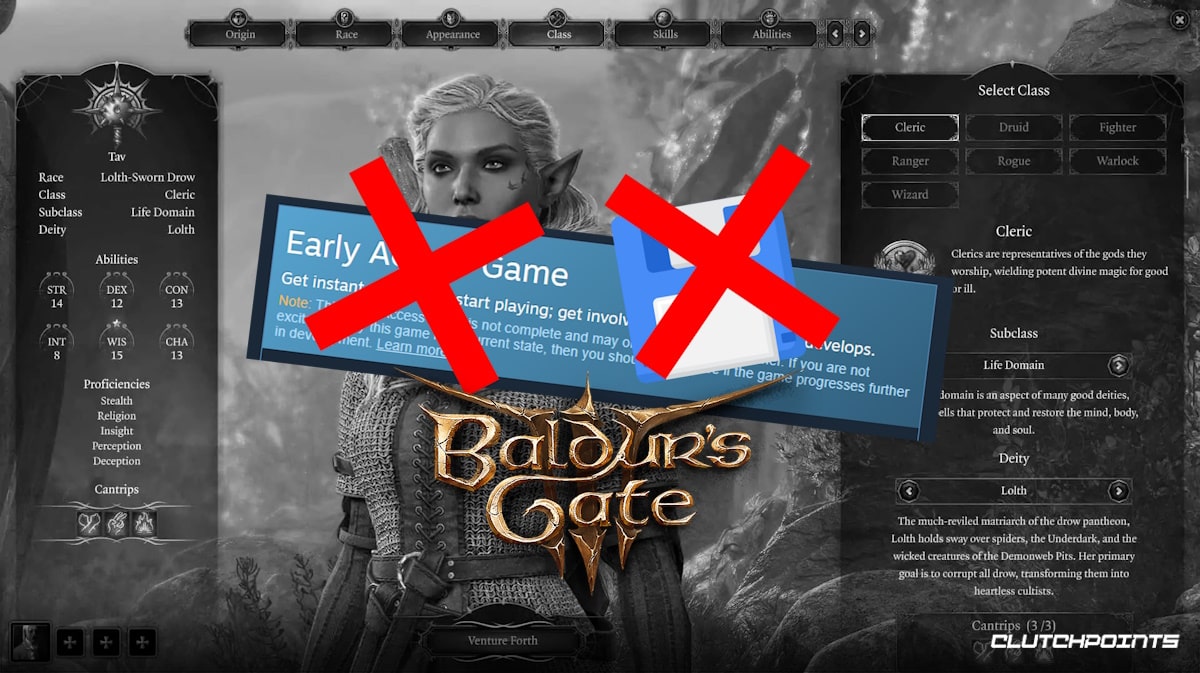 Baldur's Gate 3 Early Access Save Files Won't Carry Over