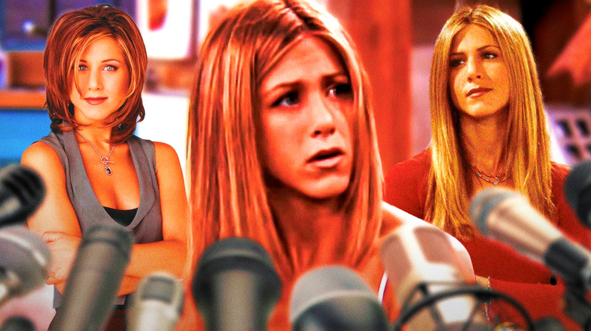 Jennifer Aniston as Rachel Green in Friends over the years.