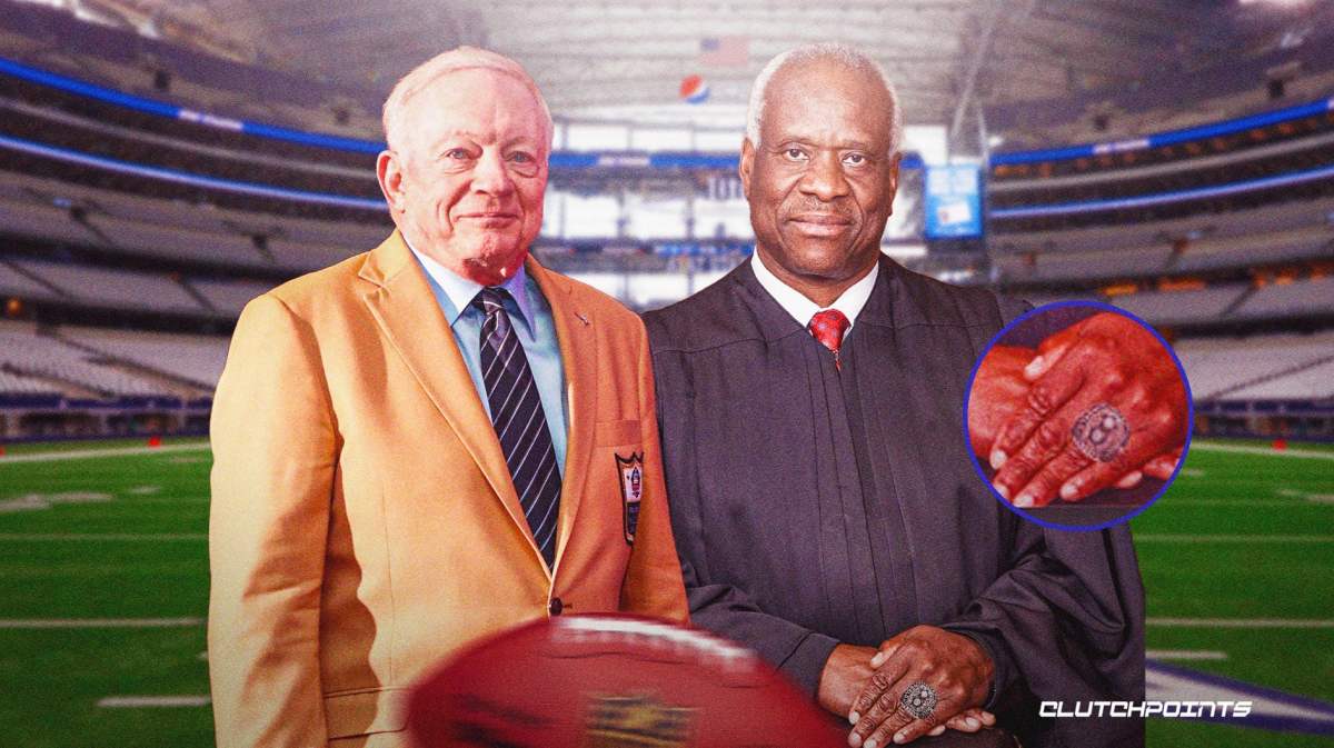 jerry jones, clarence thomas, jerry jones clarence thomas, supreme court, clarence thomas super bowl ring