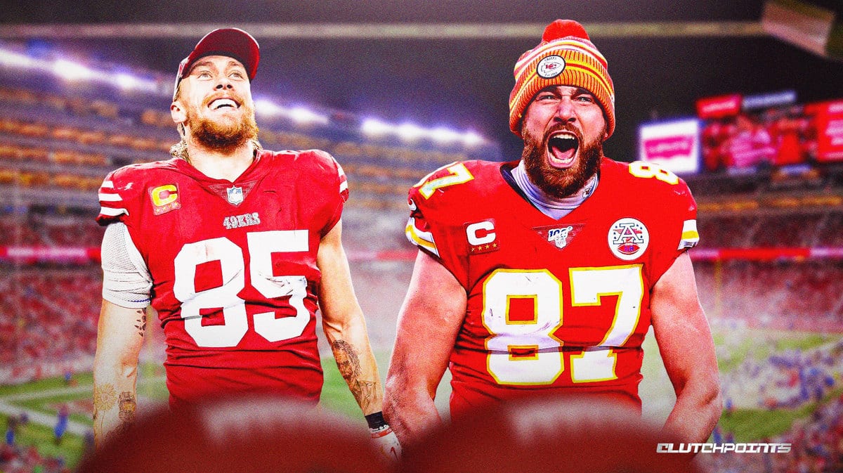 George Kittle, Travis Kelce, San Francisco 49ers, Kansas City Chiefs