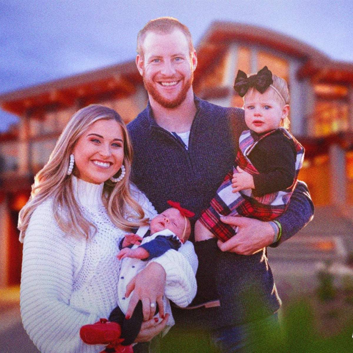 NFL Carson Wentz and wife announce baby girl no. 3, image size:1200x1200