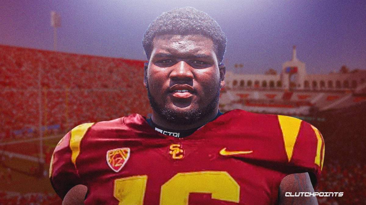 USC football, Bear Alexander, Bear Alexander USC, USC football defensive tackle, USC football media day