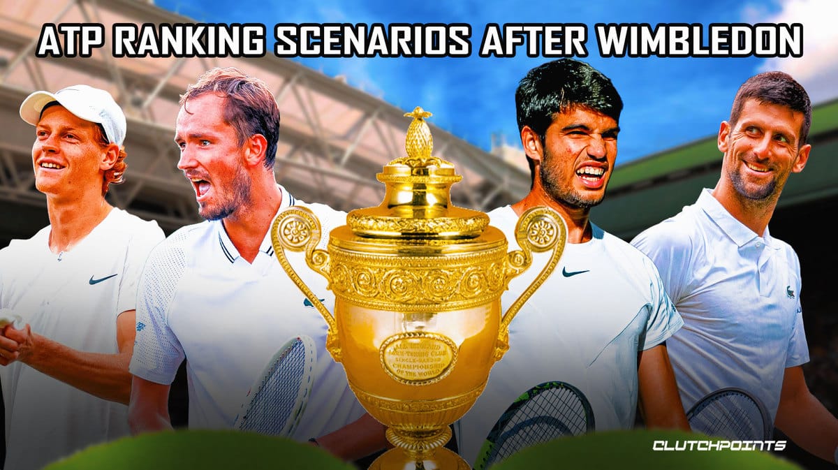 Wimbledon Where Novak Djokovic, Alcaraz, Medvedev, Sinner can finish in rankings
