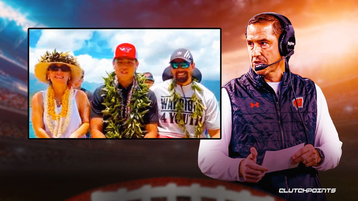 Wisconsin football Luke Fickell Anelu Lafaele boat video