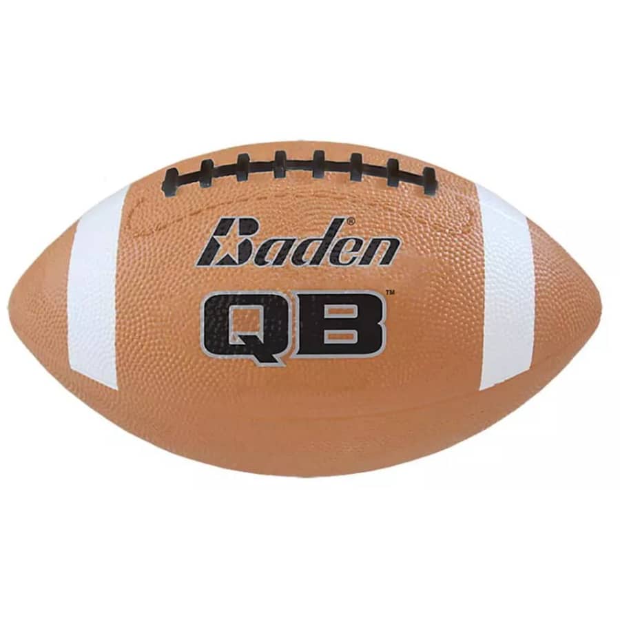 Baden QB Rubber Football on a white background.