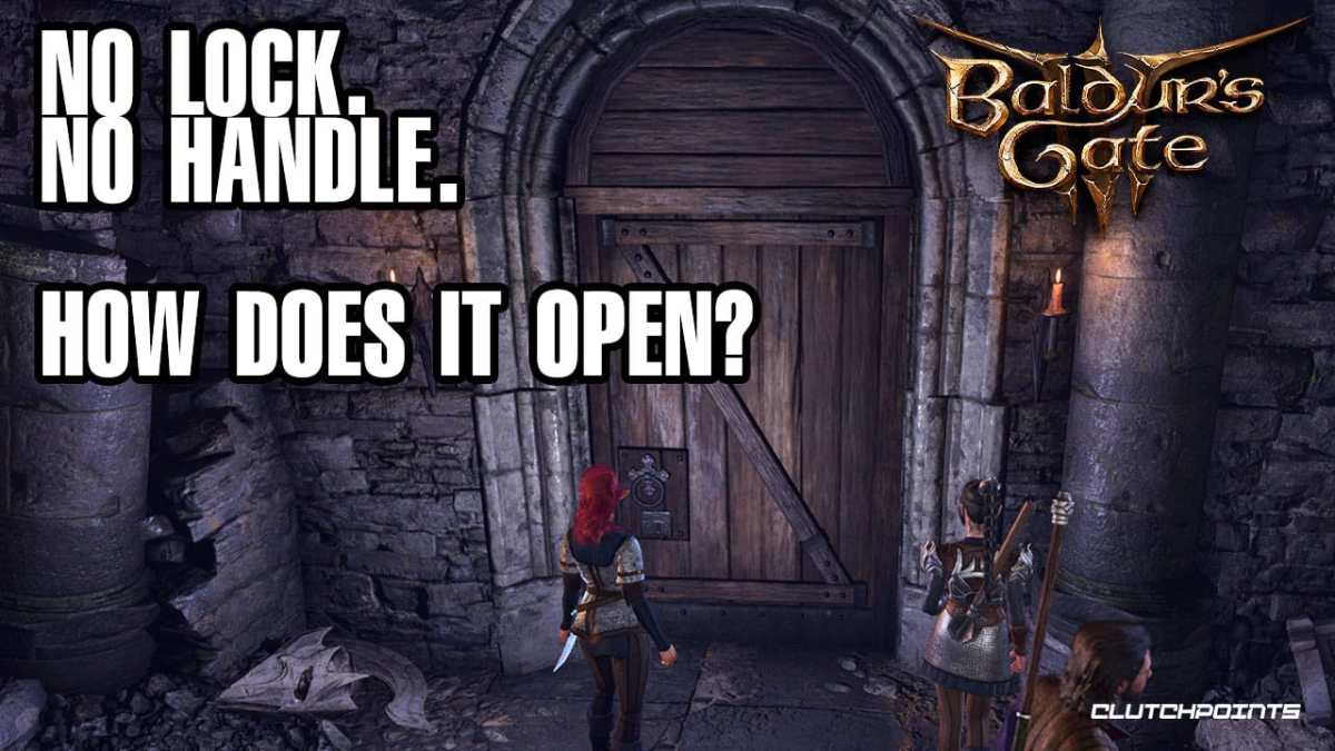 baldurs gate 3 locked door, baldurs gate 3 investigate the ruins, how to open locked door baldurs gate 3, baldurs gate 3 ruins door, no lock no handle how does it open