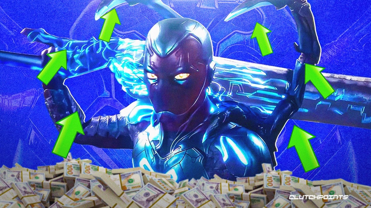 DCU hero Blue Beetle, upward trend (box office projection), money