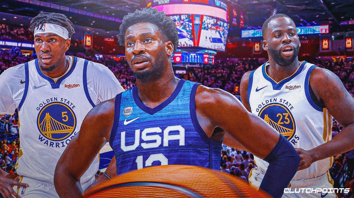 Kevon Looney, Jaren Jackson Jr., Draymond Green, Warriors