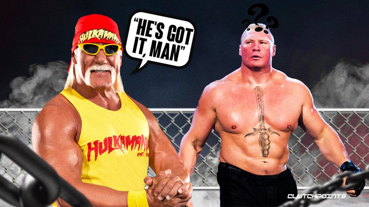 WWE: Hulk Hogan celebrates Brock Lesnar's development in the most Hulk ...