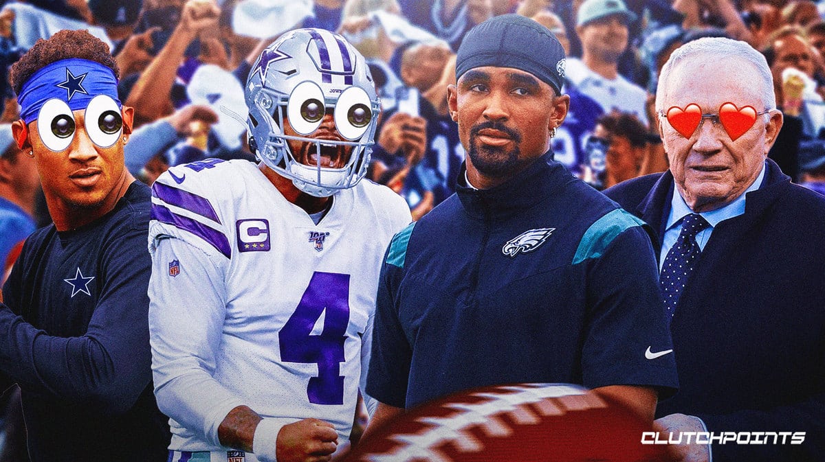 Jerry Jones, Jalen Hurts, Dak Prescott, Trey Lance, Cowboys