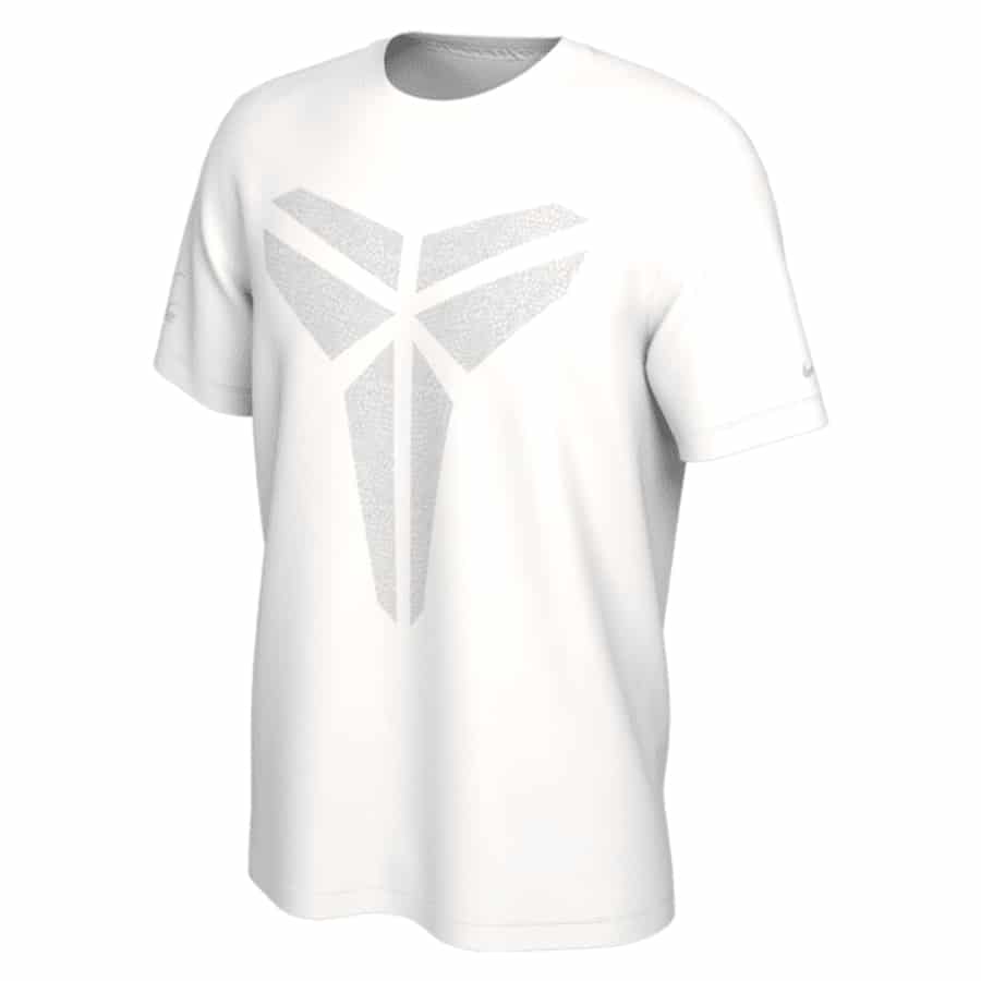 Kobe Mamba Halo T-Shirt (Men's & Big Kid's) - White colored on a white background.